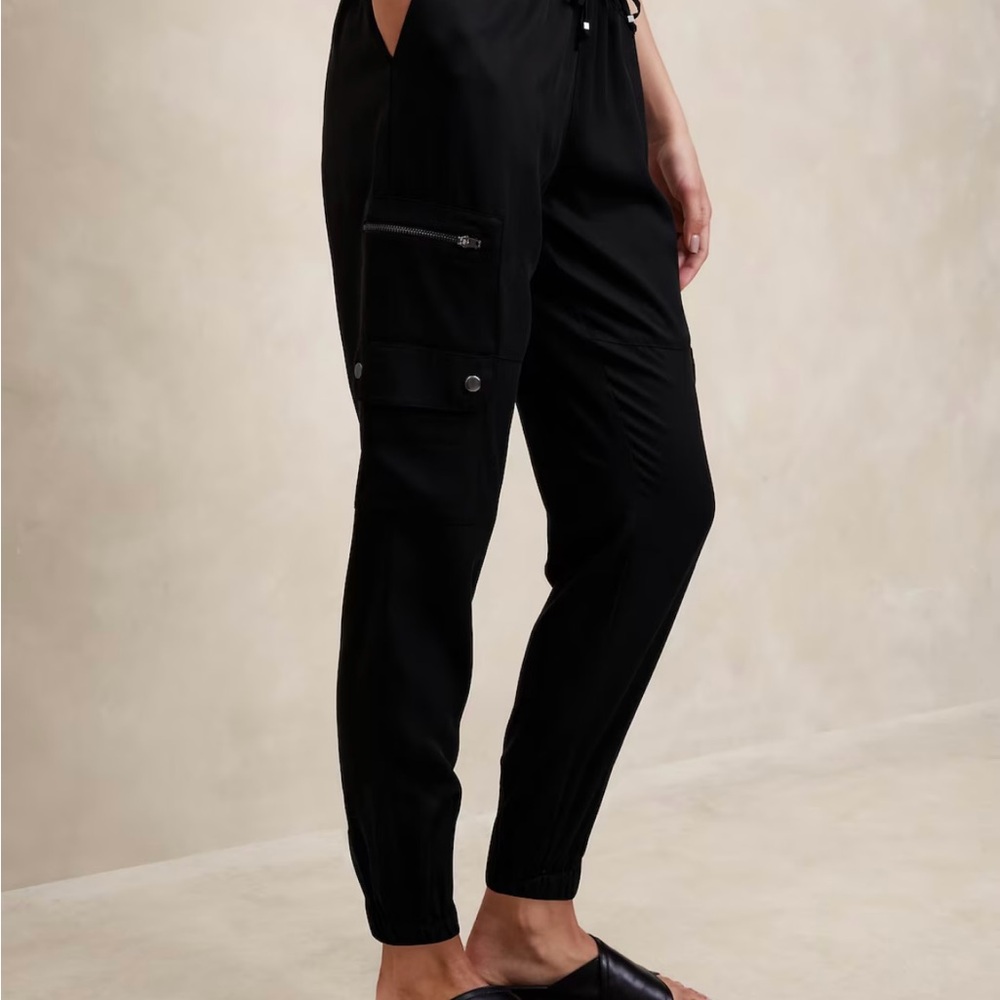 Banana Republic Black Cargo Jogger
